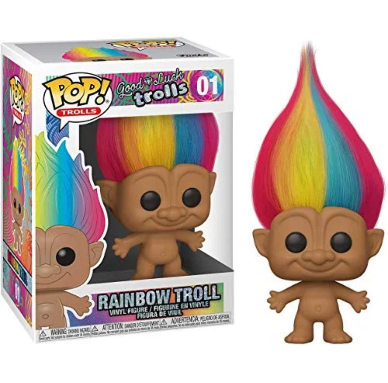 Funko Pop! Good Luck Trolls - Rainbow Troll 01 + Protector