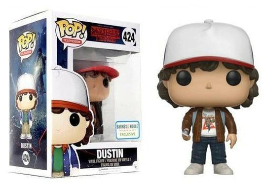 Funko Pop! Netflix Stranger Things Dustin Henderson (Brown Jacket) 424 Barnes & Noble Exclusive (VAULTED) + Protector