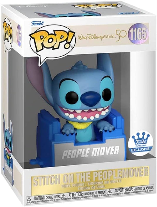 Funko Pop! Walt Disney World 50 Stitch in the Peoplemover 1165 Funko Shop Exclusive + Free Protector