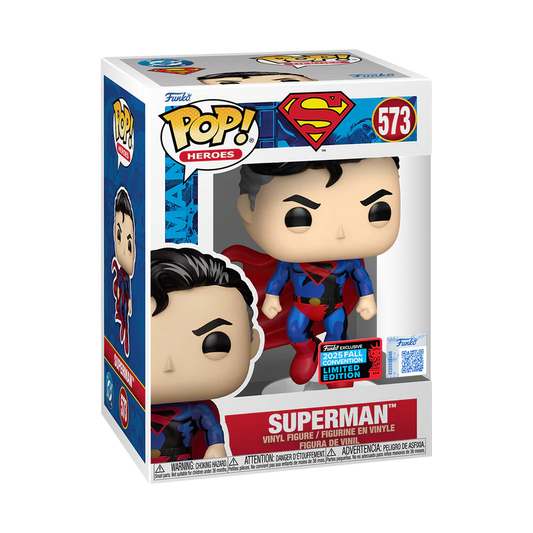 Funko Pop! DC Superman 573 Funko 2025 Fall Convention Exclusive Special Edition Figure + Pop Protector