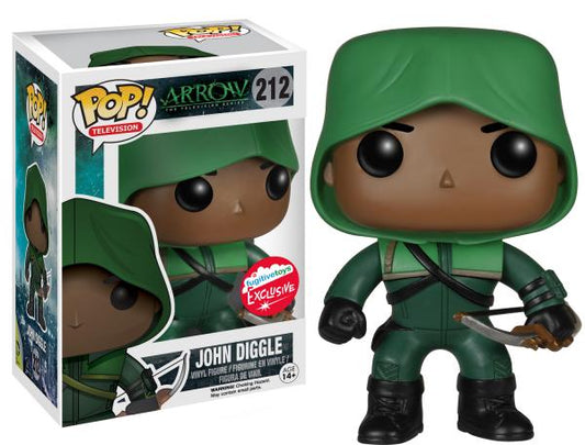 Funko Pop! Arrow The Television Series John Diggle 212 Fugitive Toys Exclusive + Free Protector (VAULTED)