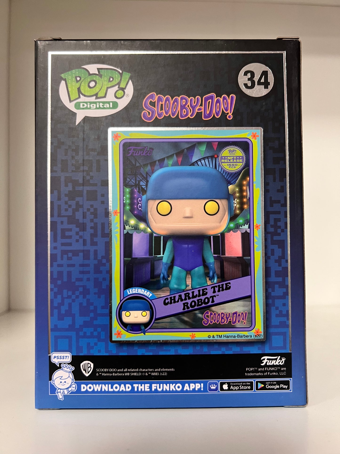 Funko Pop! Digital : Scooby-Doo! NFT Release Charlie The Robot 34 1550 PCS + Pop Project