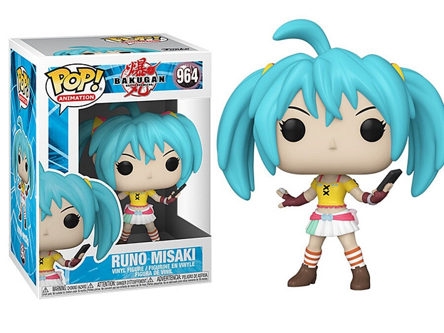 Funko Pop! Bakugan Battle Brawlers - Runo Misaki 964 Figure+ Pop Protector
