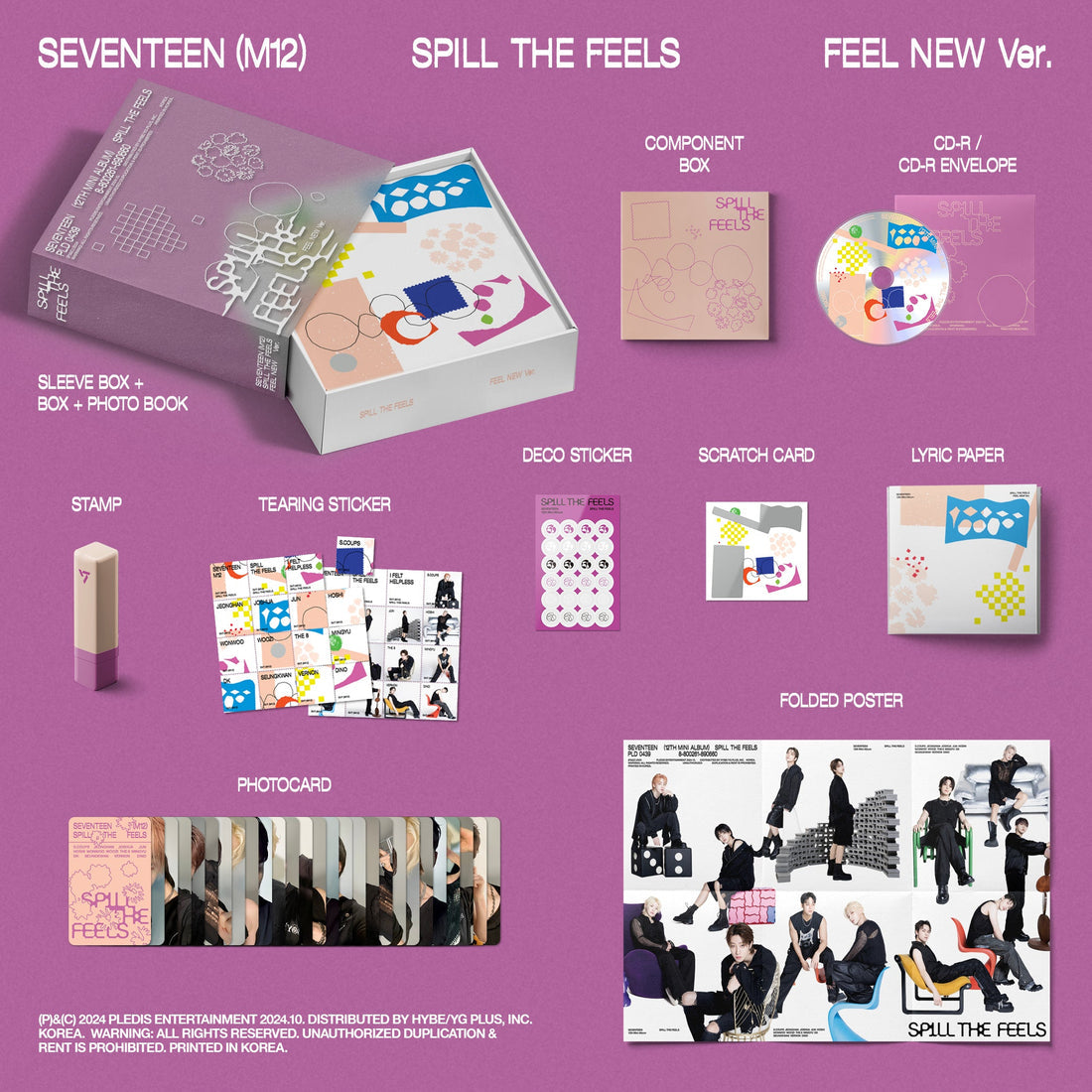 K-POP SEVENTEEN - 12TH MINI ALBUM [SPILL THE FEELS] (FEEL NEW WHITE VERSION)