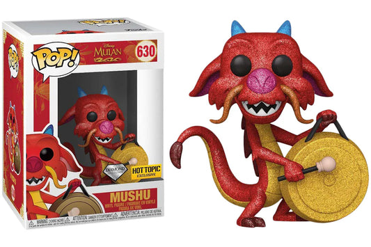 Funko Pop! Disney Mulan - Mushu 630 Diamond Hot Topic Exclusive + Free Protector