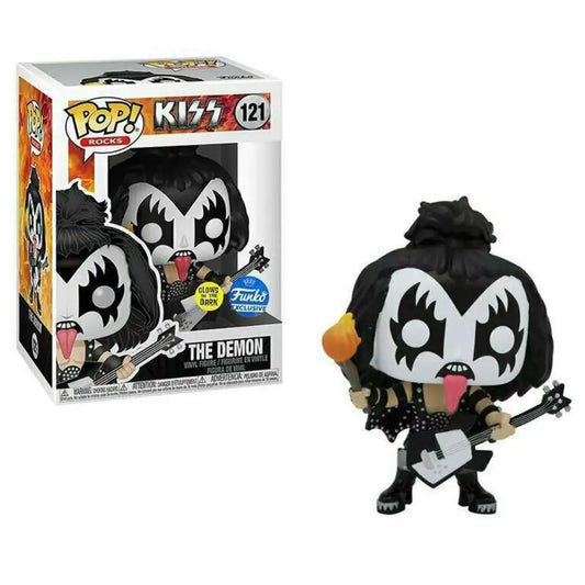 Funko POP! Rocks: KISS #121 - The Demon GITD FUNKO Exclusive + Protector