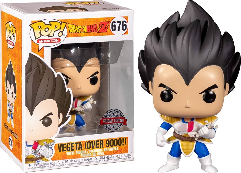 Funko Pop! Dragon Ball Z - Vegeta (Over 9000!) Special Edition 676 (VAULTED) + Free Protector