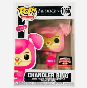 Funko Pop! Friends The Television Series - Chandler Bing 1066 Flocked 2021 Funko Target Con Exclusive + Free Protector