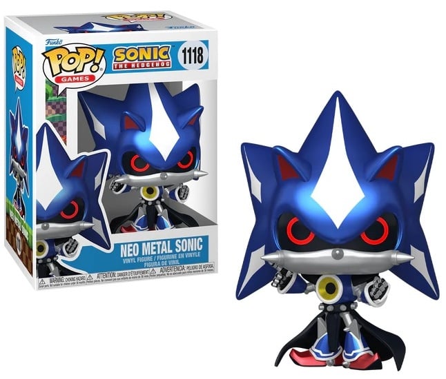 Funko Pop! Sonic The Hedgehog: Neo Metal Sonic 1118 Figure + Pop Protector