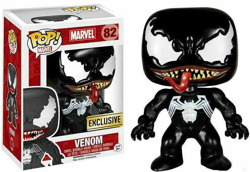 Funko Pop! Marvel Venom 82 *NO STICKER* (VAULTED) + Pop Protector