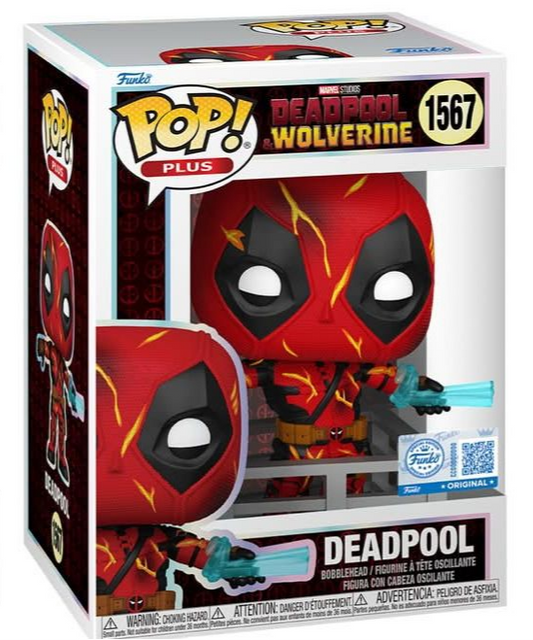 Funko Pop! Marvel Deadpool & Wolverine - Deadpool 1567 Funko Special Edition Figure + Pop Protector