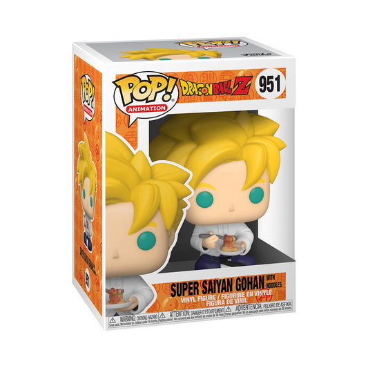 Funko Pop! Dragon Ball Z Super Saiyan Gohan with Noodles + Free Protector