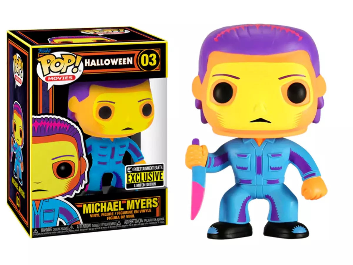Funko Pop! Halloween - Michael Myers (Blacklight) 03 Entertainment Earth Exclusive + Free Protector