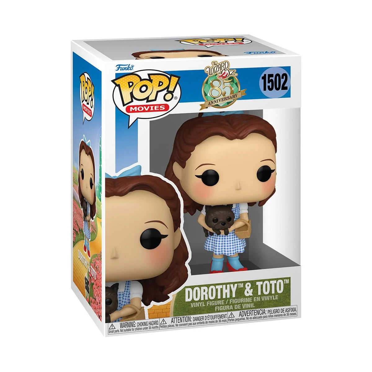 (MAJOR BOX DAMAGE) Funko Pop! The Wizard of Oz 85th Anniversary Dorothy and Toto 1502 + PoP Protector