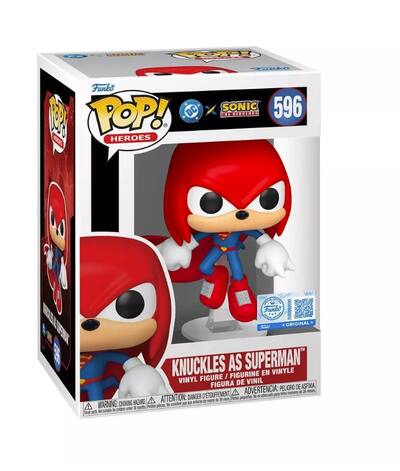 Funko Pop! DC X Sonic The Hedgehog - Knuckles as Superman 596 Funko Special Edition Figure + Pop Protector
