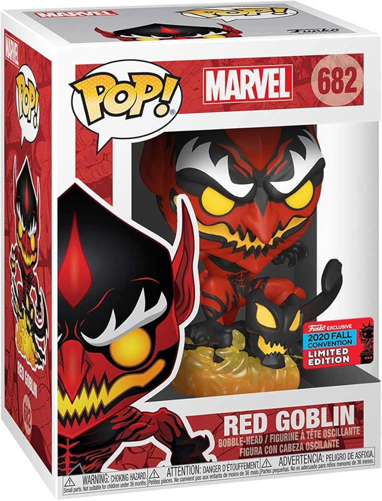 Funko POP! Marvel #682 - Red Goblin Funko 2020 Fall Convention Exclusive + Pop Protector