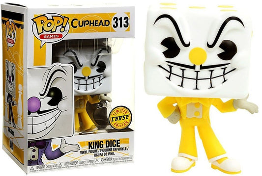 Pop! Games Cuphead Vinyl Figure King Dice (Yellow) #313 CHASE (VAULTED) + Pop Protector