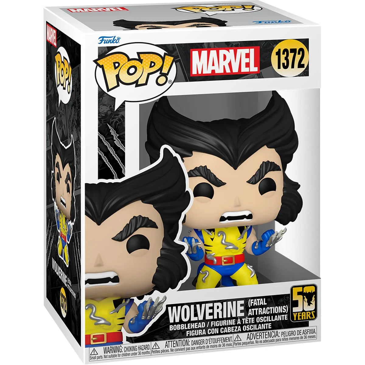 Wolverine 50th Anniversary Wolverine (Fatal Attractions) Funko Pop! Vinyl Figure #1372 + PoP Protector