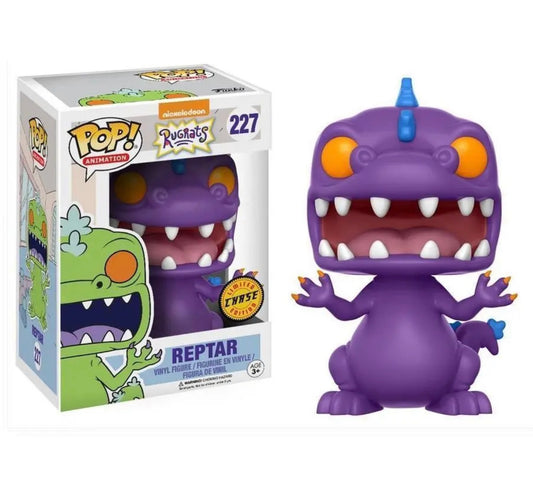 Funko Pop! Nickelodeon Rugrats - Reptar 227 (purple) CHASE + Free Protector (VAULTED)