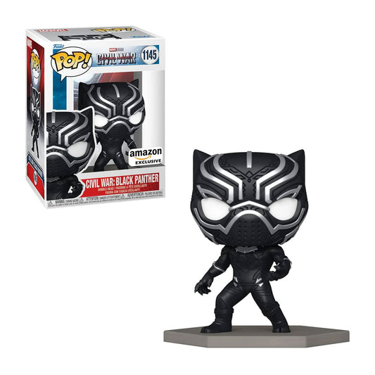 Funko Pop! Marvel Captain America Civil War - Civil War : Black Panther 1145 Amazon Exclusive + Pop Protector