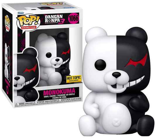 Funko Pop! Dangan Ropna 3 Monokuma 1066 Hot Topic Exclusive + Pop Protector