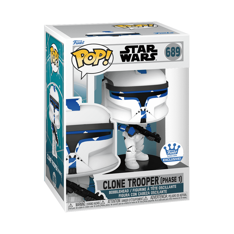 Funko Pop! Star Wars Clone Trooper (Phase 1) 689 Funko Shop Exclusive + Free Protector