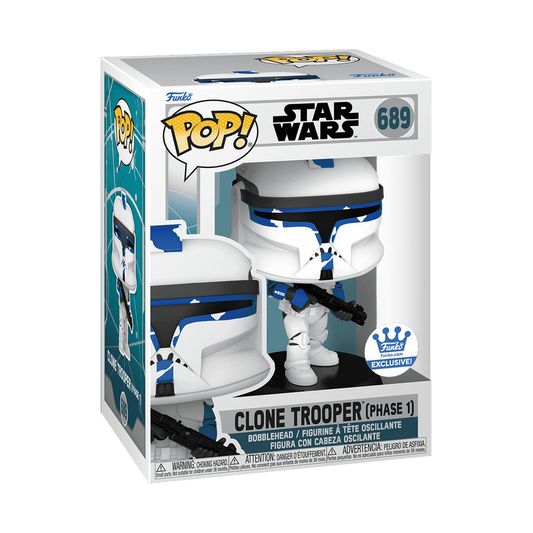 Funko Pop! Star Wars Clone Trooper (Phase 1) 689 Funko Shop Exclusive + Free Protector