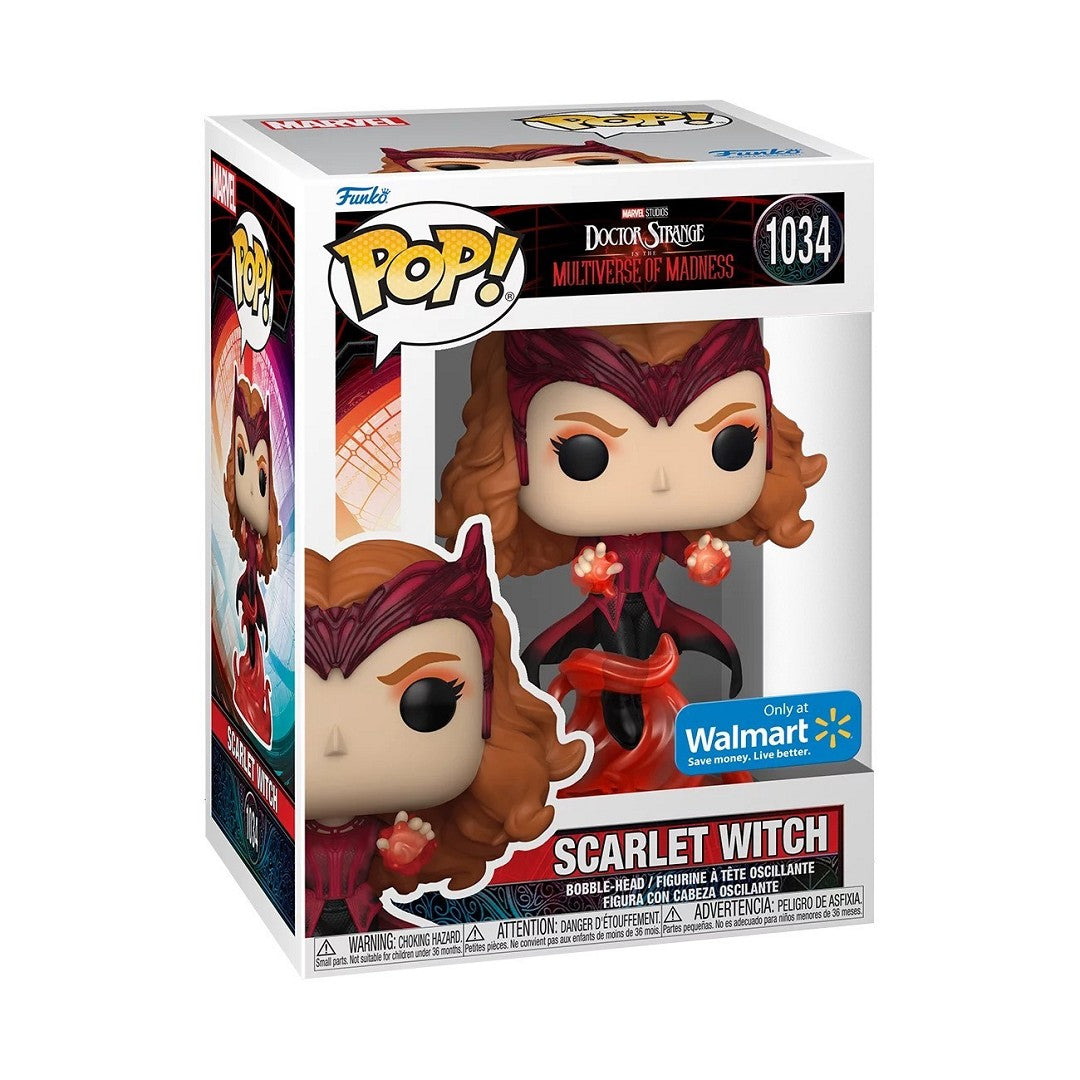 Funko Pop! Marvel Studios Doctor Strange Multiverse in the Madness 1034 Scarlet Witch Walmart Exclusive + FREE PROTECTOR!