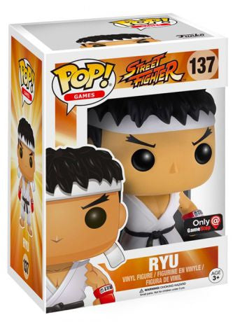Funko Pop! Street Fighter - Ryu 137 GameStop Exclusive Figure + Pop Protector