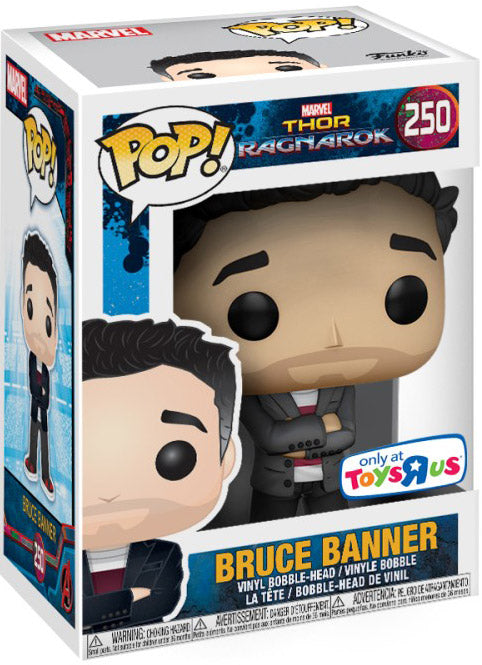 Funko Pop! Marvel Thor Ragnarok : Bruce Banner 250 Toys R Us Exclusive + Pop Protector