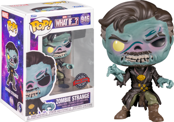 Funko Pop! Marvel Studios What If…? Zombie Strange 946 Special Edition + Free Protector