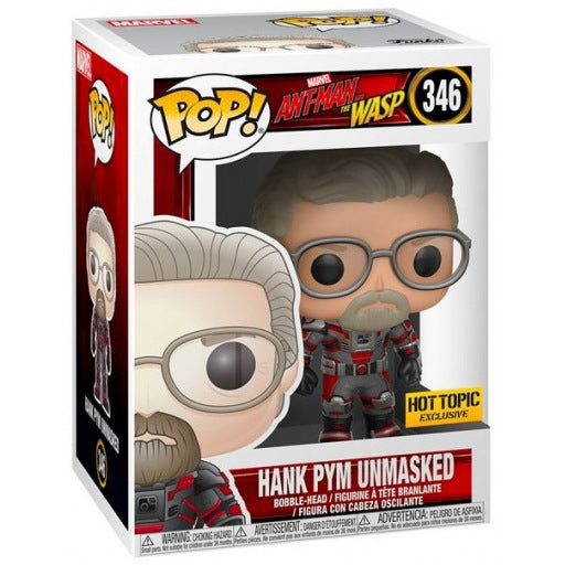 Funko POP! Ant-man and the wasp #346 - Hank Pym Unmasked Hot Topic Exclusive + PROTECTOR!