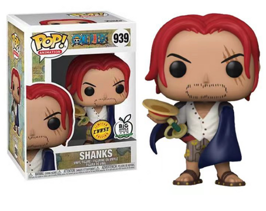 Funko Pop! One Piece Shanks 939 CHASE Big Apple Collectibles Exclusive + Free Protector