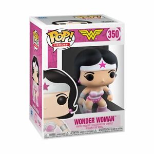 Wonder Woman Breast Cancer Awareness POP Vinyl Figure #350 Funko Heroes (VAULTED) + PoP Protector