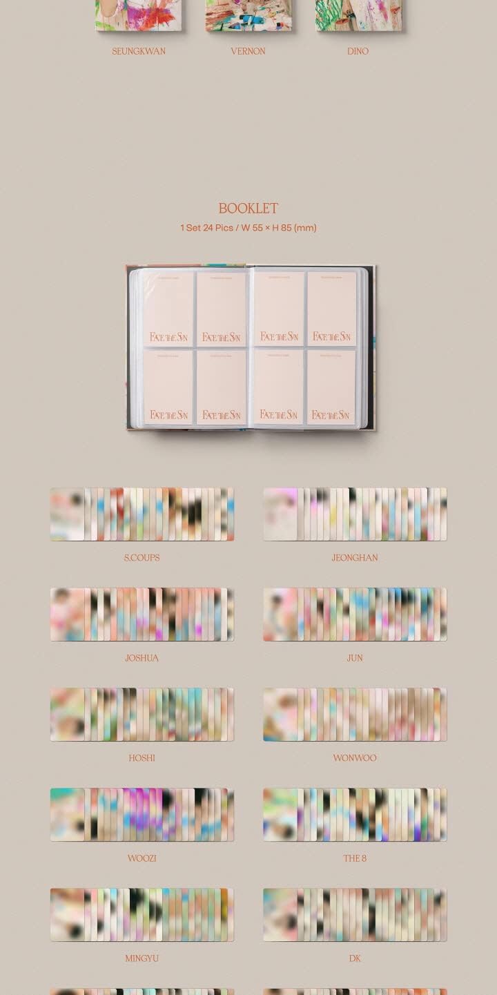 K-pop Seventeen : Face The Sun 4th Mini Album Carat Ver. (1 OUT OF 13 RANDOM)