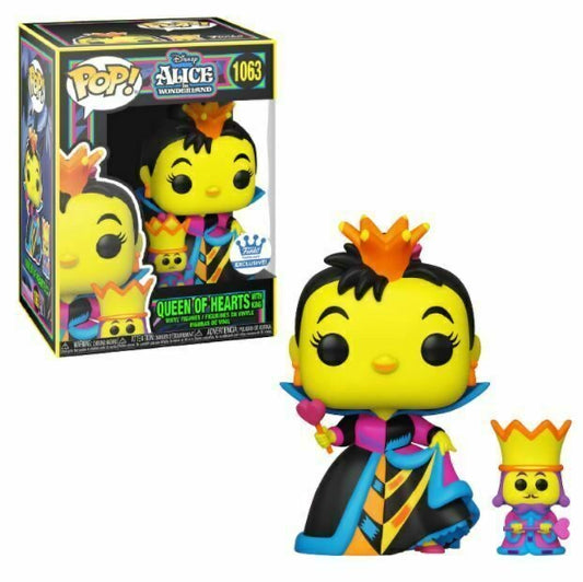 Funko Pop! Disney Alice in Wonderland Queen of Hearts with King 1063 Funko Shop Exclusive (VAULTED) + Free Protector