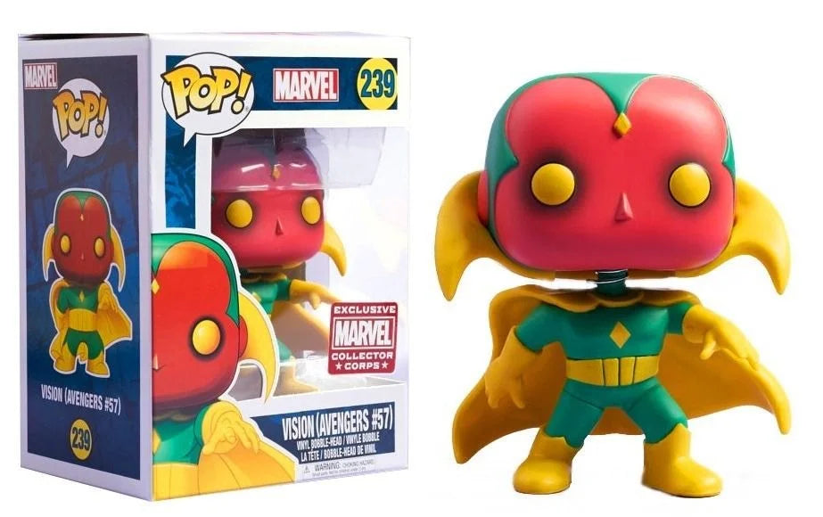 Funko POP! Marvel #239 - Vision Avengers #57 Marvel Collectors Corps + PROTECTOR!