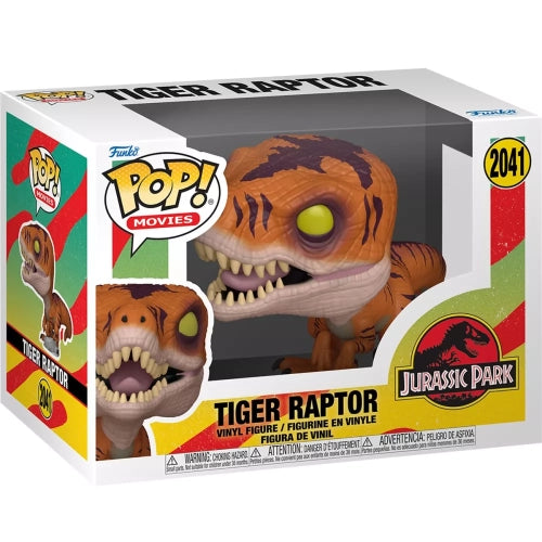 Funko Pop! Jurassic Park - Tiger Raptor 2041 Figure + Pop Protector