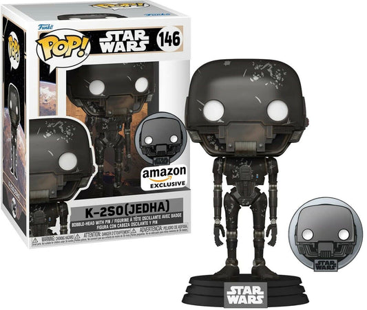 Funko Pop! Star Wars K-2SO (Jedha) 146 Amazon Exclusive + Free Protector
