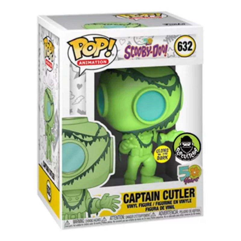 Funko Pop! 50 Years Scooby-Doo! Captain Cutler 633 Glows in the Dark Popcultcha Exclusive (VAULTED) + Free Protector