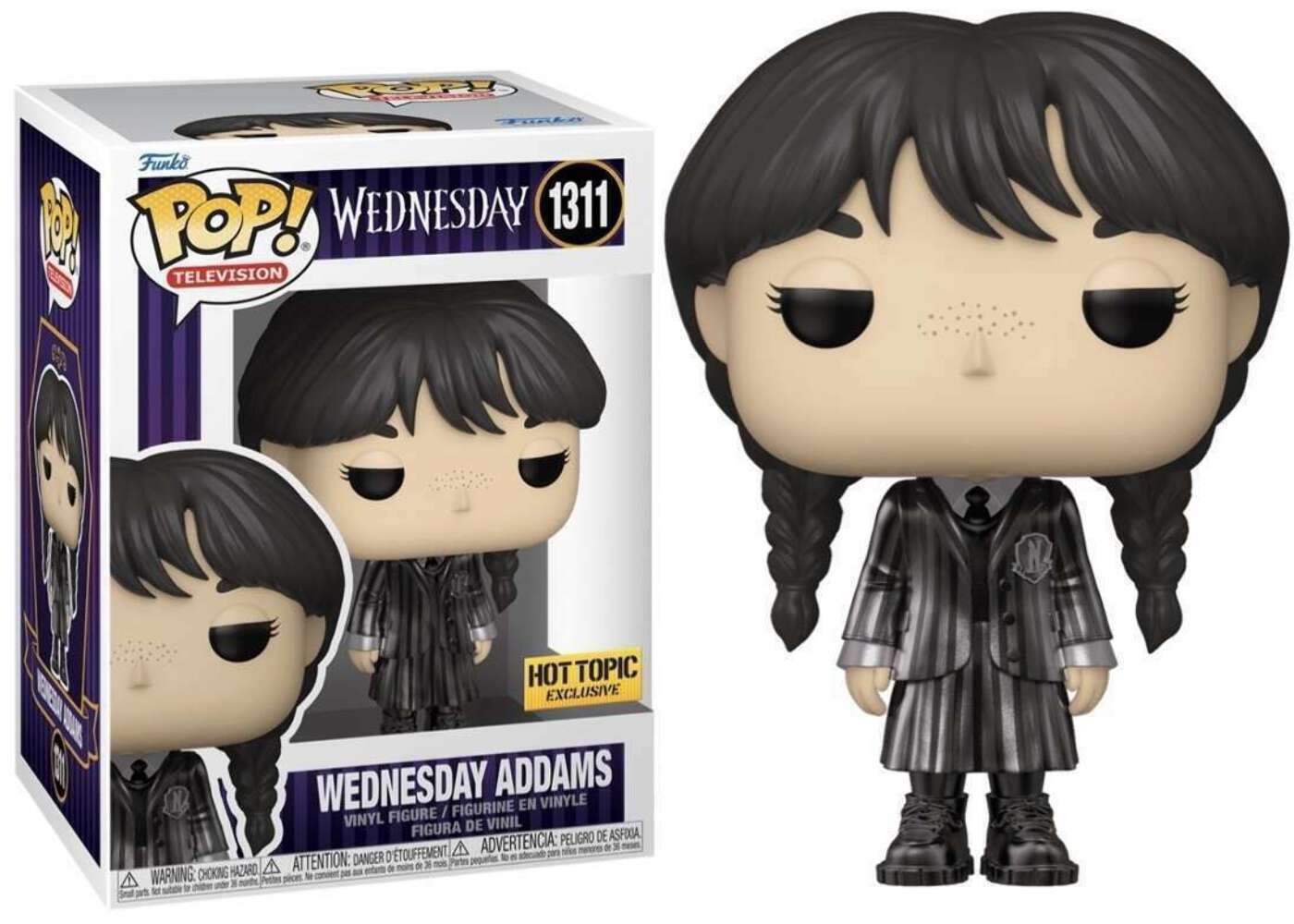 Funko Pop! Wednesday - Wednesday Addams 1311 Hot Topic Exclusive + Free Protector