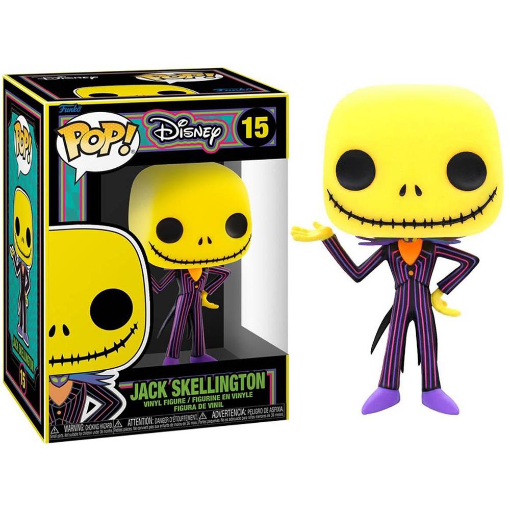 Funko POP! Disney The Nightmare Before Christmas #15 - Jack SKELLINGTON BLACK LIGHT FIGURE + Protector!