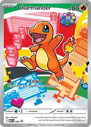 Pokemon TCG! Charmander 2026 MEP Black Star Promo #38
