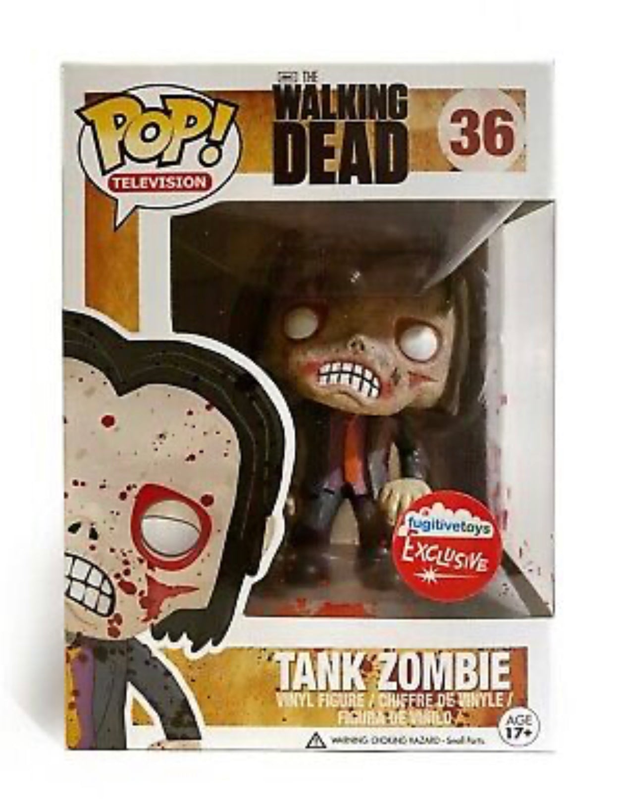 Funko Pop! The Walking Dead - Tank Zombie 36 Fugitive Toys Exclusive + Free Protector (VAULTED)