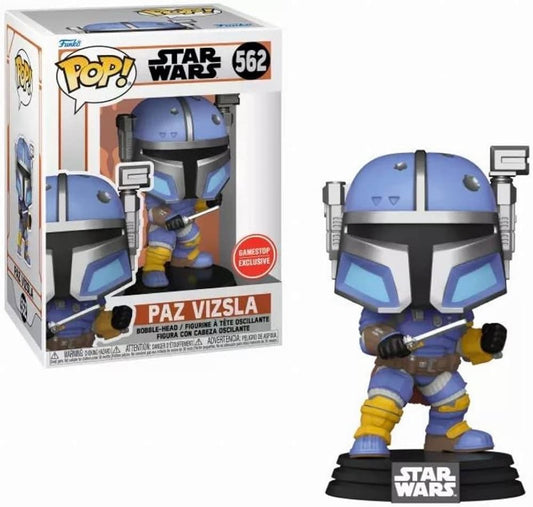 Funko Pop! Star Wars - Paz Vizsla 562 GameStop Exclusive + Pop Protector
