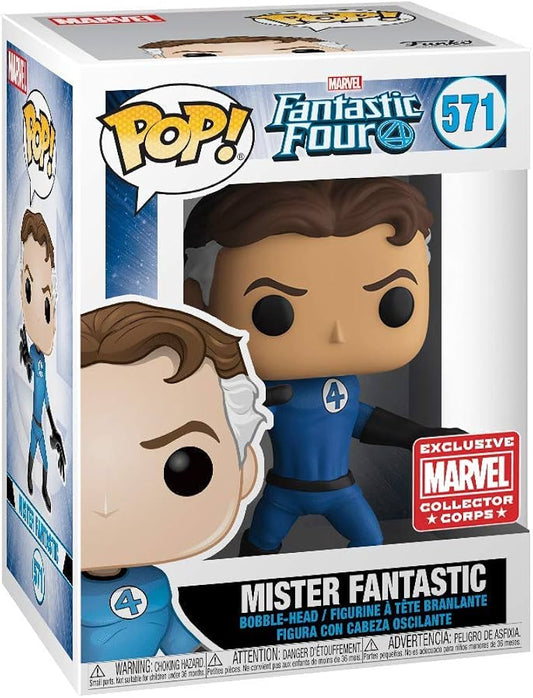 Funko Pop! Marvel Fantastic Four - Mister Fantastic 571 Marvel Collector Corps Exclusive (VAULTED) + Free Protector