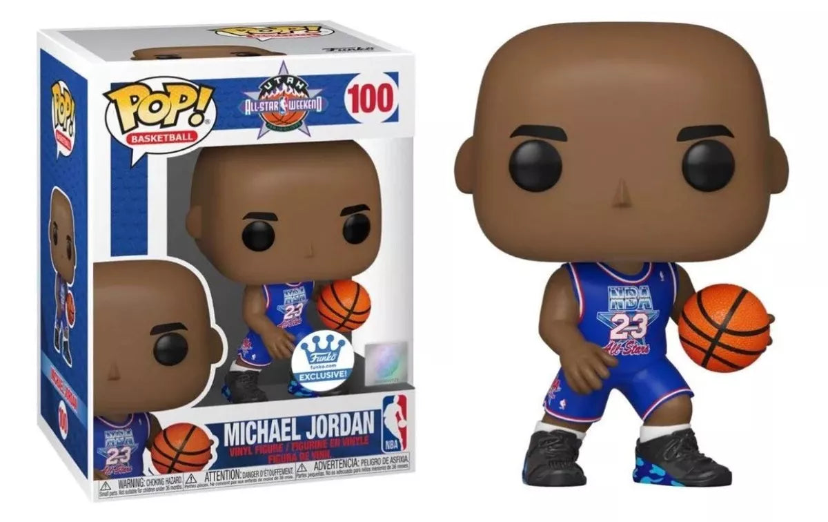 Funko Pop! Utah All-Star NBA Weekend - Michael Jordan 100 Funko Shop Exclusive (VAULTED) + Free Protector