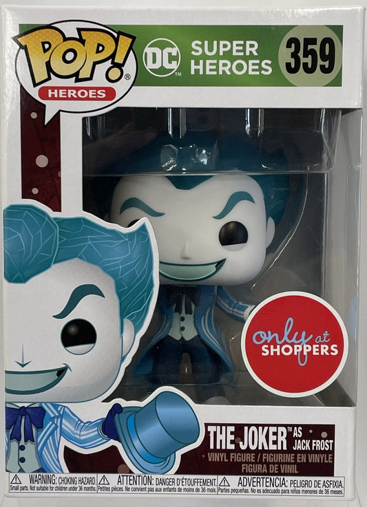 Funko Pop! DC Super Heroes The Joker As Jack Frost 359 Shoppers Exclusive + Free Protector