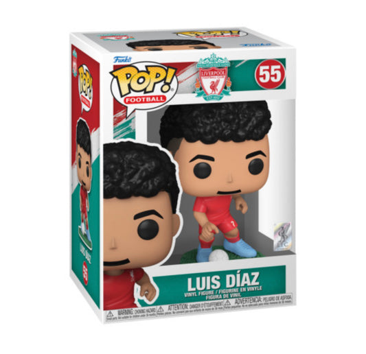 Funko Pop! Football Soccer You’ll Never Walk Alone Liverpool Football Club Luis Díaz 55 + Free Protector