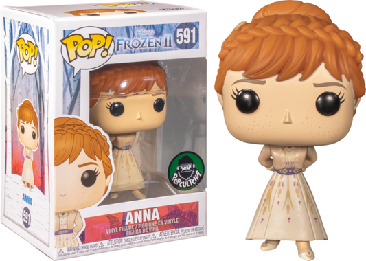 Funko Pop! Disney Frozen II Anna 591 Popcultcha Exclusive 591 + Free Protector